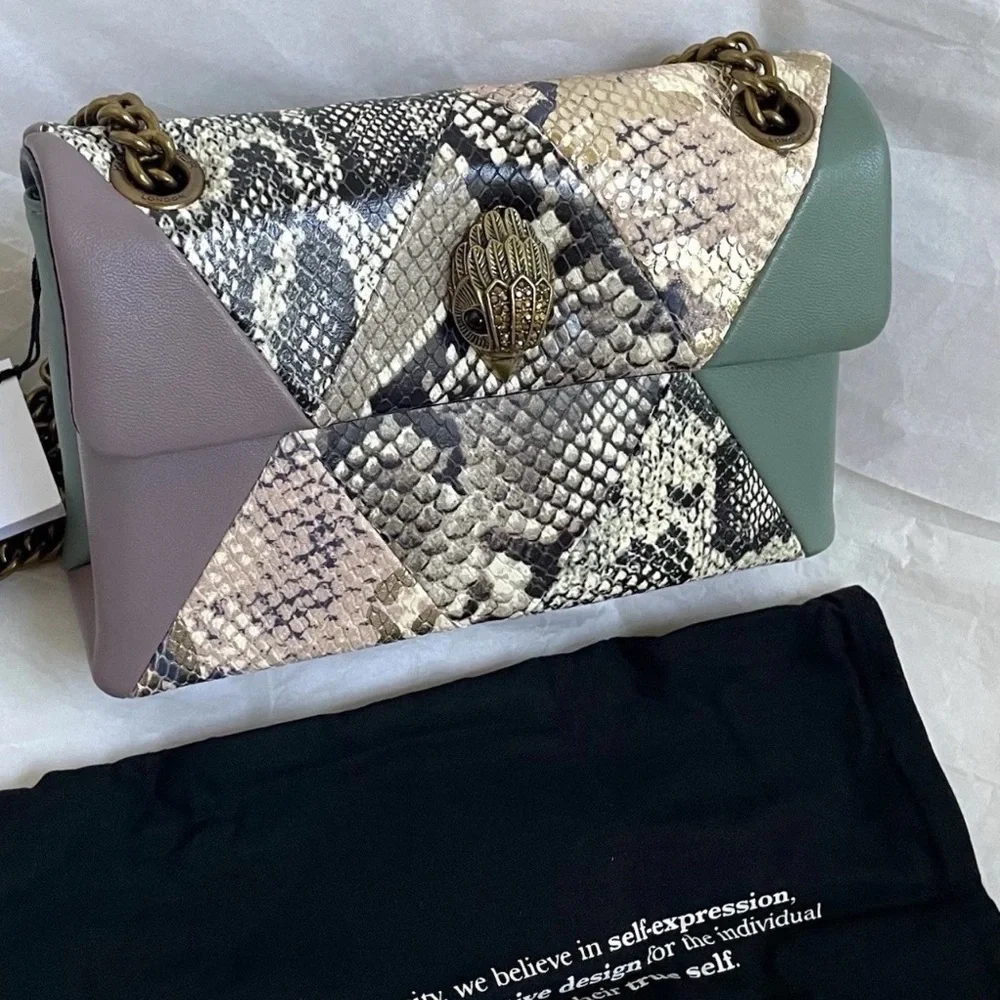 Kurt Geiger Mini Kensington X Multicolor Snake Print Shoulder Bag - Picture 11 of 11